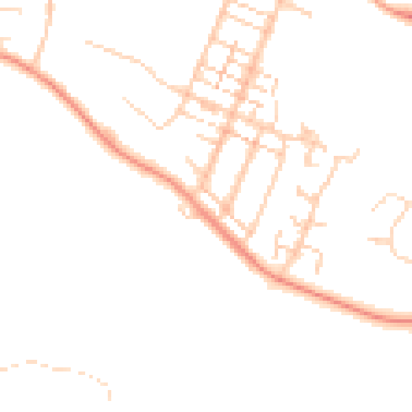 Daytime road noise heatmap for PO14 1BU