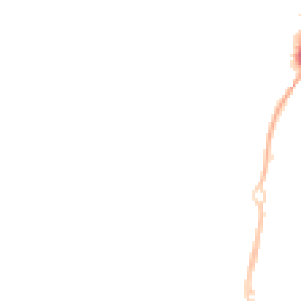 Night-time road noise heatmap for PO14 1BY