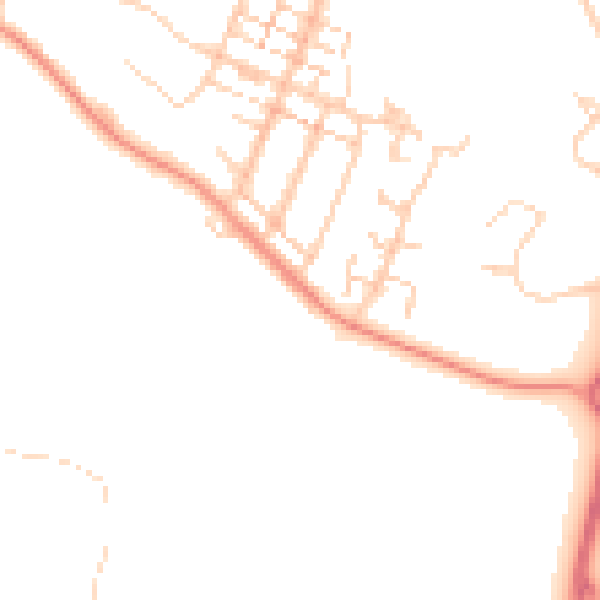Daytime road noise heatmap for PO14 1DA