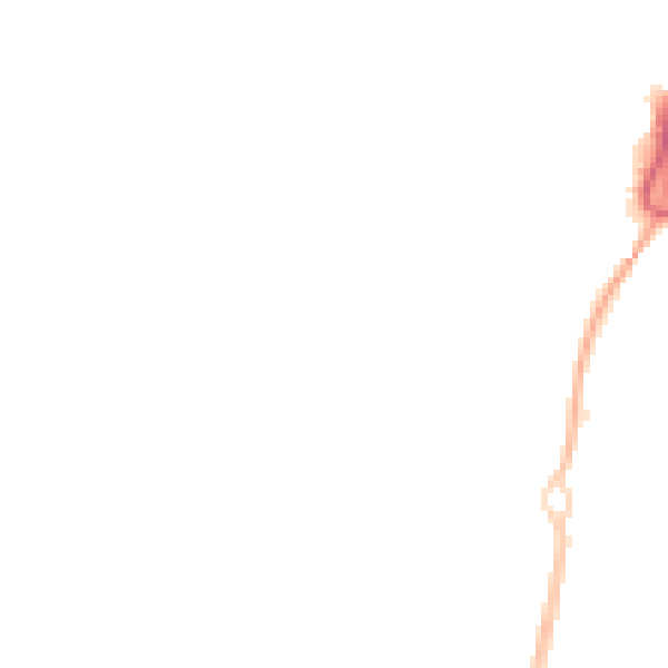 Night-time road noise heatmap for PO14 1DB