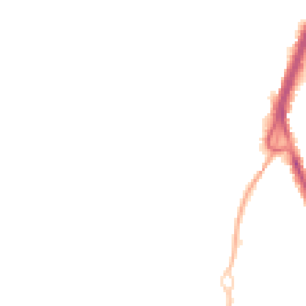 Night-time road noise heatmap for PO14 1DD