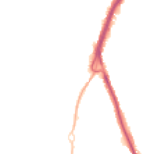 Night-time road noise heatmap for PO14 1DJ