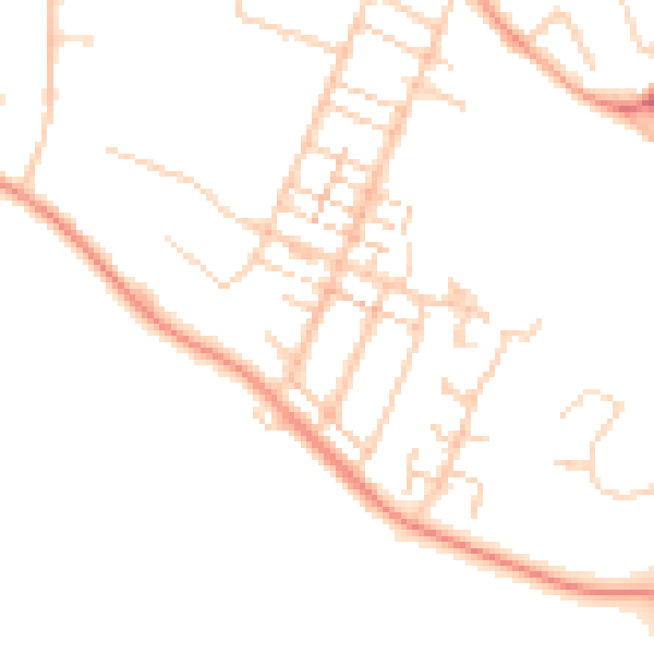 Daytime road noise heatmap for PO14 1DT
