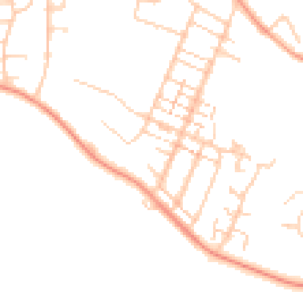 Daytime road noise heatmap for PO14 1DU