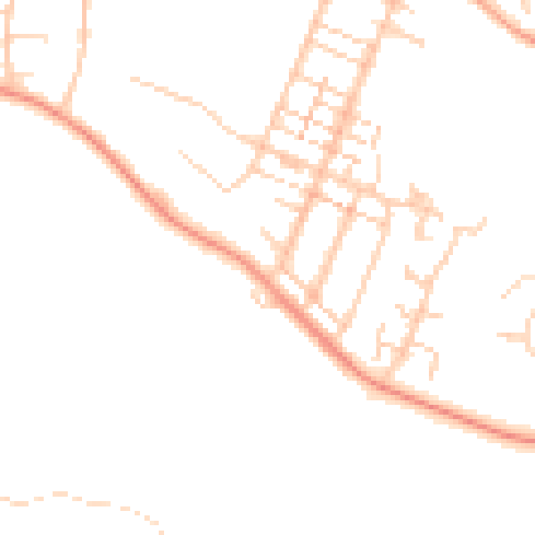 Daytime road noise heatmap for PO14 1DX