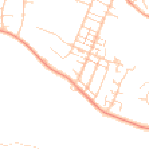 Daytime road noise heatmap for PO14 1DY