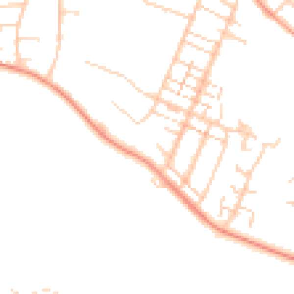 Daytime road noise heatmap for PO14 1DZ