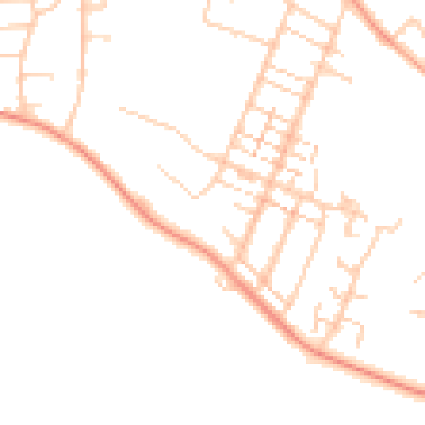 Daytime road noise heatmap for PO14 1EA