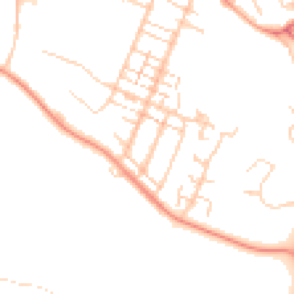 Daytime road noise heatmap for PO14 1EE