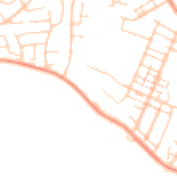 Daytime road noise heatmap for PO14 1LB