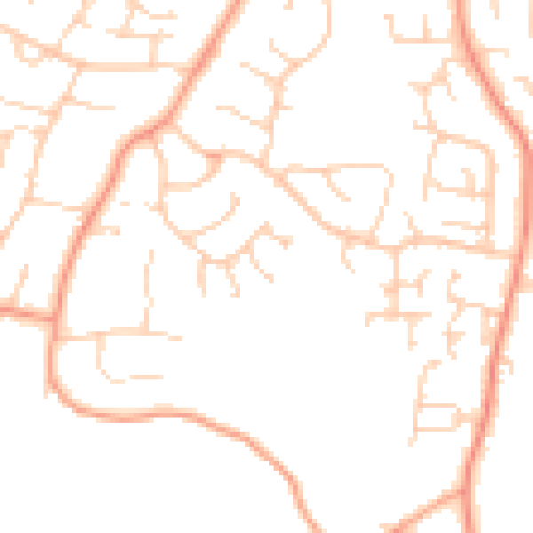Daytime road noise heatmap for PO14 2BW