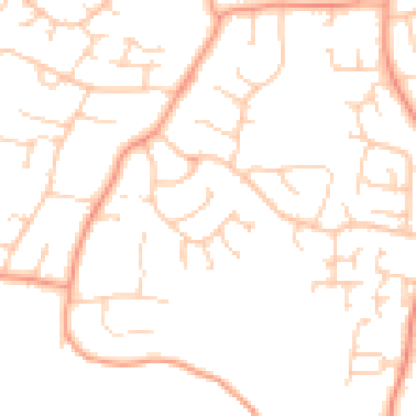 Daytime road noise heatmap for PO14 2DQ