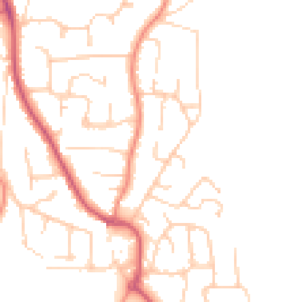 Daytime road noise heatmap for PO14 2LU