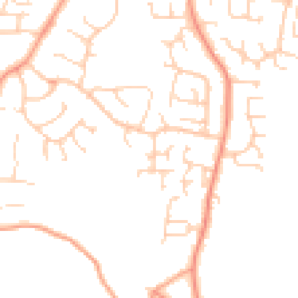 Daytime road noise heatmap for PO14 2NS