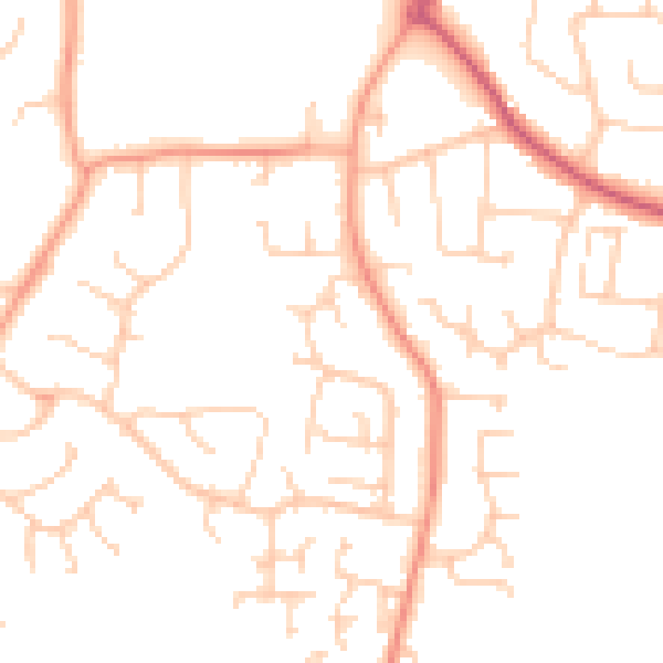 Daytime road noise heatmap for PO14 2PU