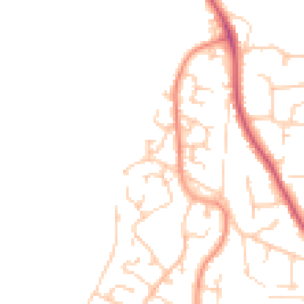Daytime road noise heatmap for PO14 3JQ