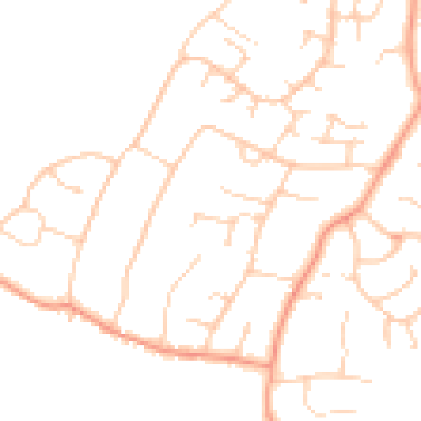 Daytime road noise heatmap for PO14 3NJ