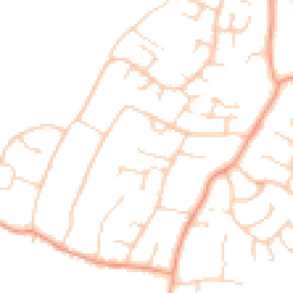 Daytime road noise heatmap for PO14 3NN
