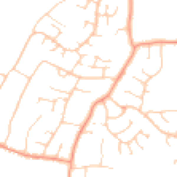 Daytime road noise heatmap for PO14 3NW