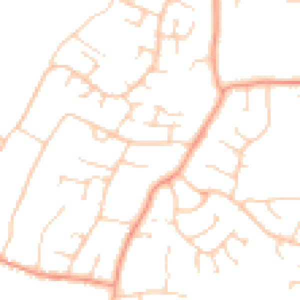 Daytime road noise heatmap for PO14 3PL