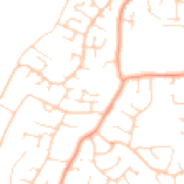 Daytime road noise heatmap for PO14 3QA