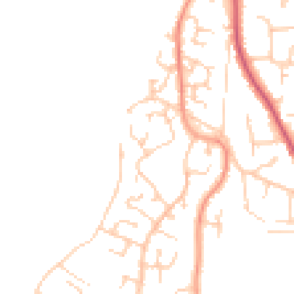 Daytime road noise heatmap for PO14 3QY