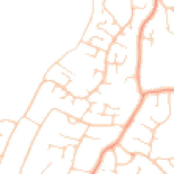 Daytime road noise heatmap for PO14 3RX