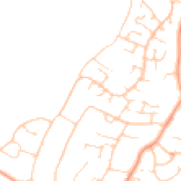 Daytime road noise heatmap for PO14 3SA