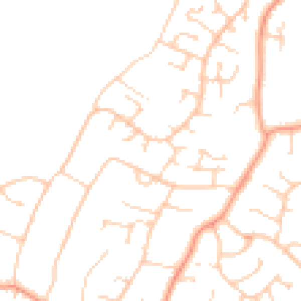 Daytime road noise heatmap for PO14 3SL