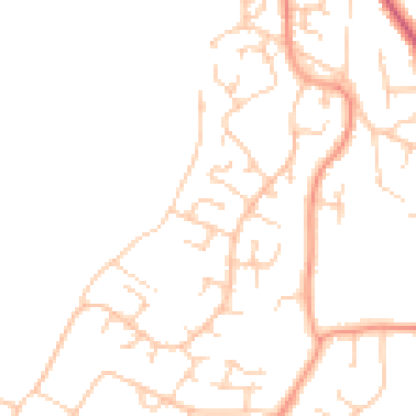 Daytime road noise heatmap for PO14 3SU