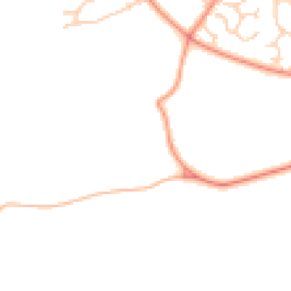 Daytime road noise heatmap for PO14 4LN