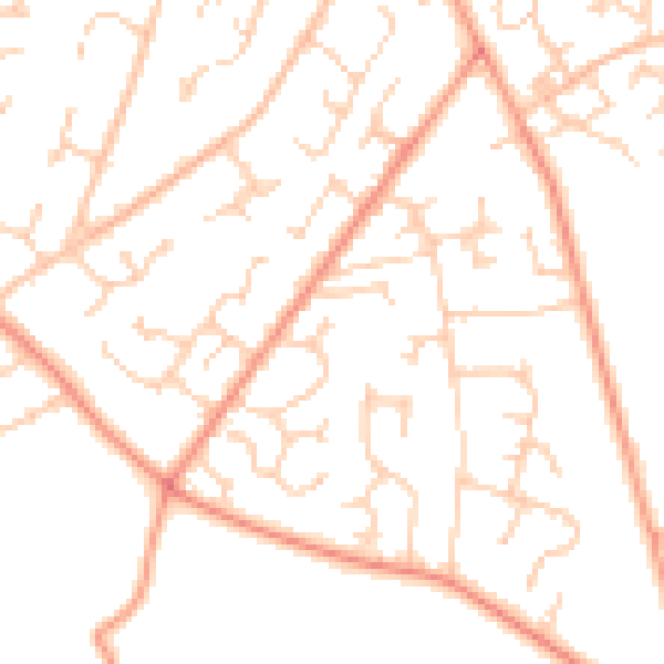 Daytime road noise heatmap for PO14 4RF