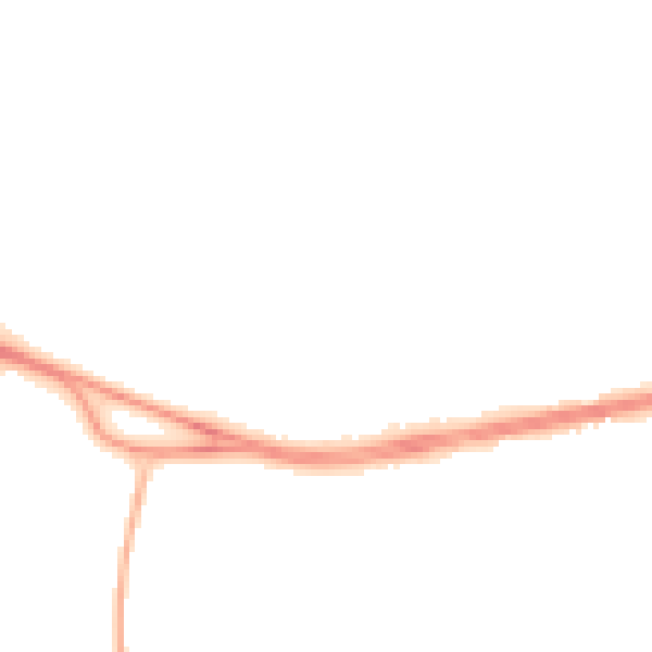 Night-time road noise heatmap for PO15 5NS