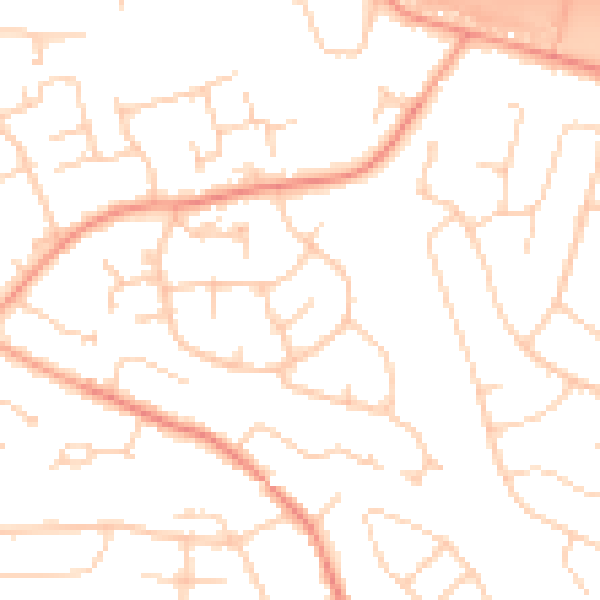 Daytime road noise heatmap for PO15 6AP