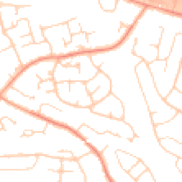 Daytime road noise heatmap for PO15 6AR