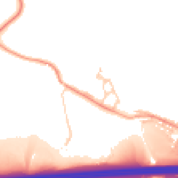 Daytime road noise heatmap for PO15 6DR