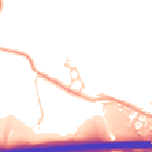 Daytime road noise heatmap for PO15 6TP