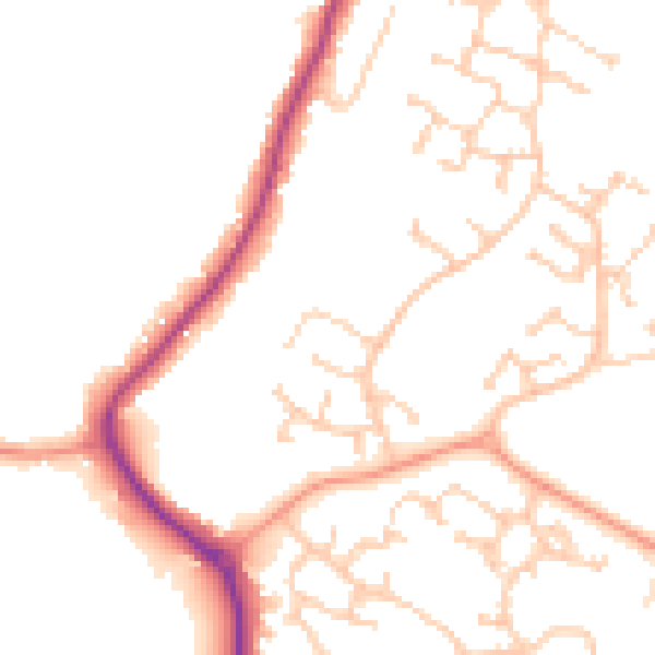 Daytime road noise heatmap for PO15 7DU