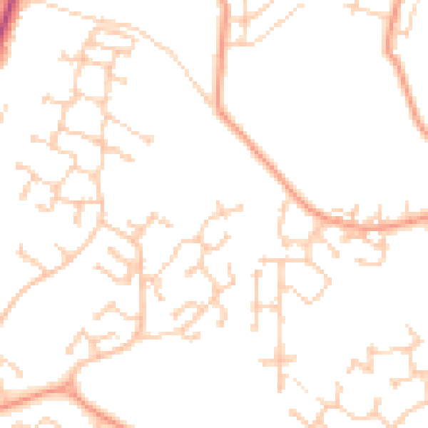 Daytime road noise heatmap for PO15 7ER