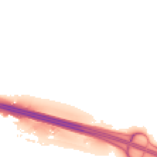 Night-time road noise heatmap for PO15 7HE