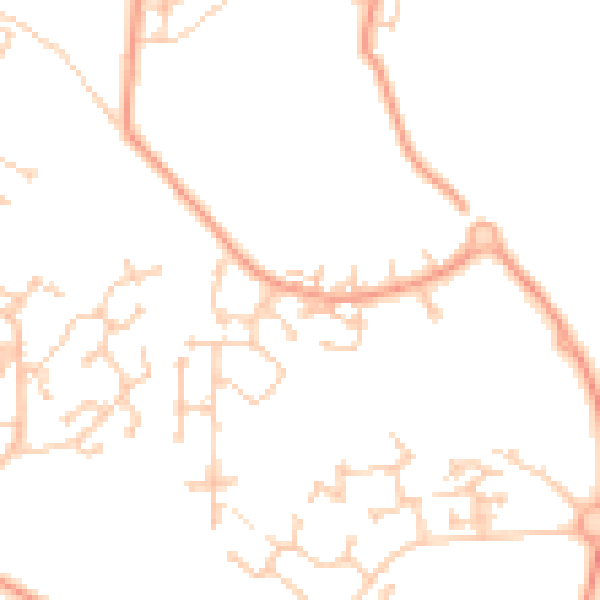 Daytime road noise heatmap for PO15 7NU