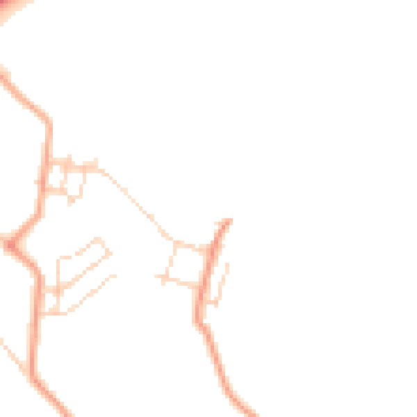Daytime road noise heatmap for PO15 7QN