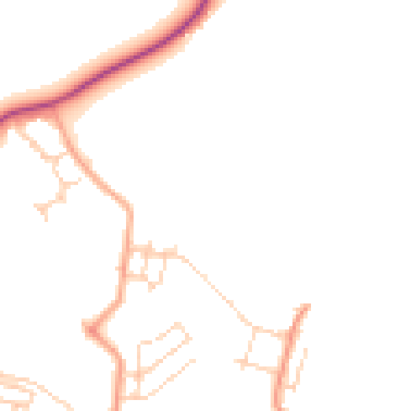 Daytime road noise heatmap for PO15 7RE