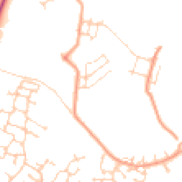 Daytime road noise heatmap for PO15 7RS