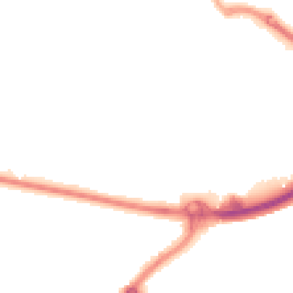 Night-time road noise heatmap for PO16 0AB