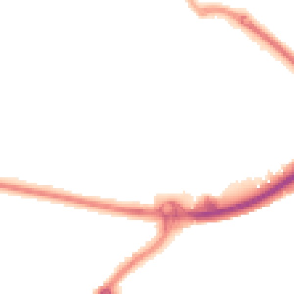 Night-time road noise heatmap for PO16 0AQ