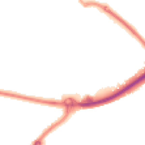Night-time road noise heatmap for PO16 0AT