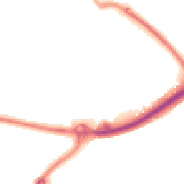 Night-time road noise heatmap for PO16 0BA