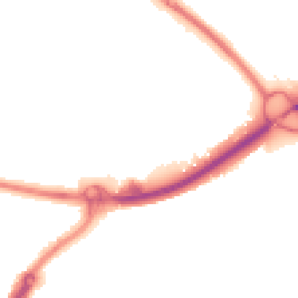 Night-time road noise heatmap for PO16 0BH