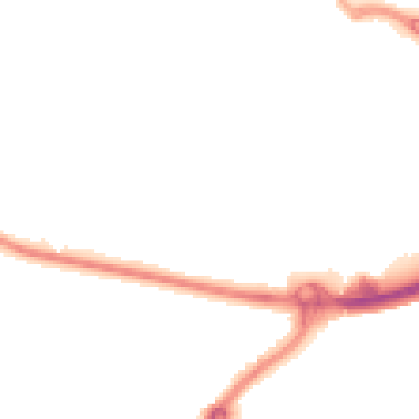 Night-time road noise heatmap for PO16 0DU